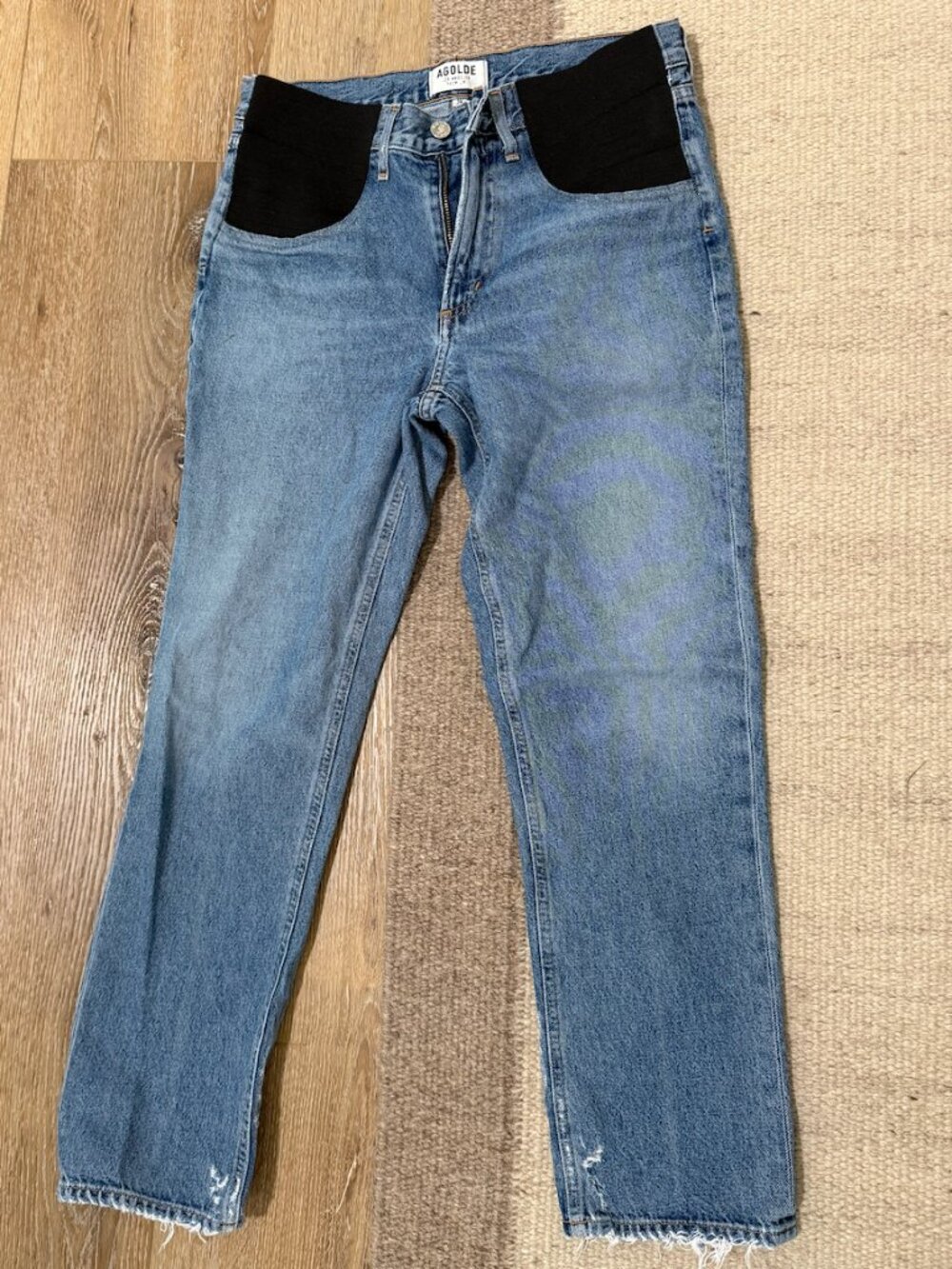 Agolde under the belly distressed maternity jeans